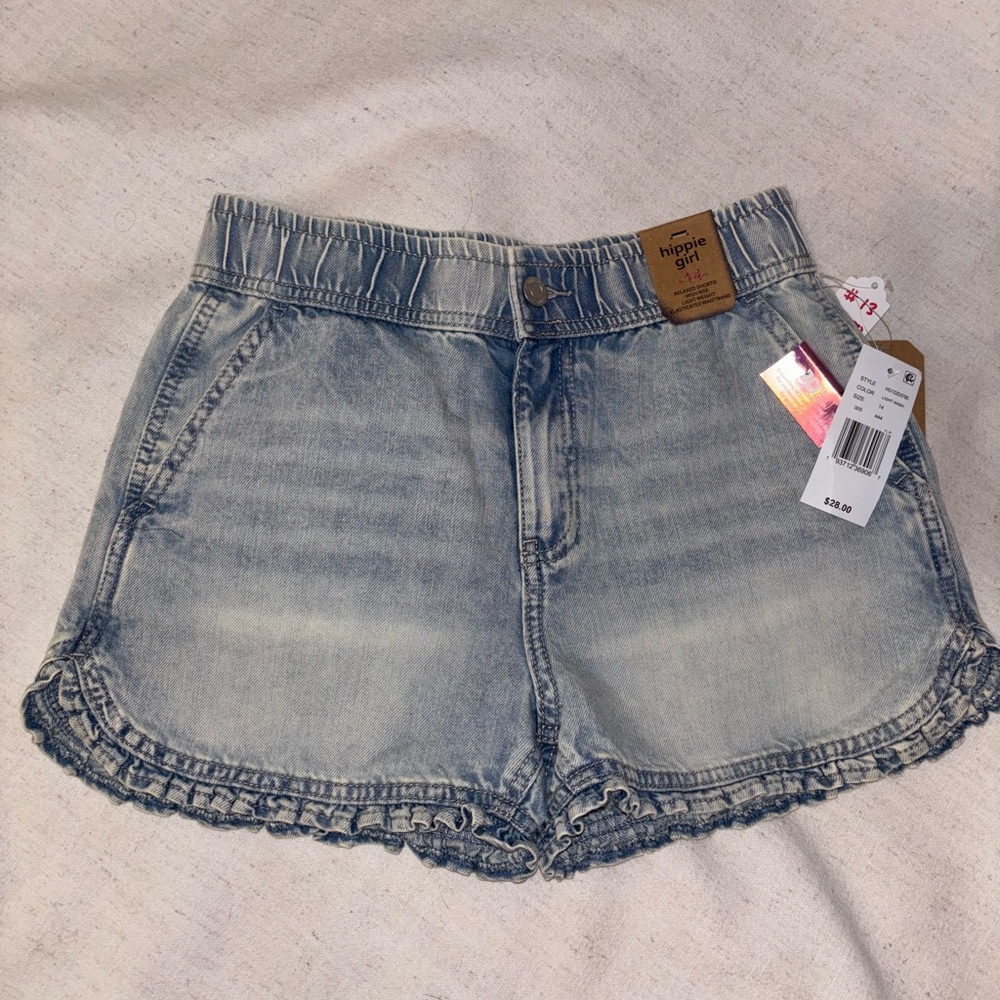 Hippie Rose Light Blue Jean Shorts